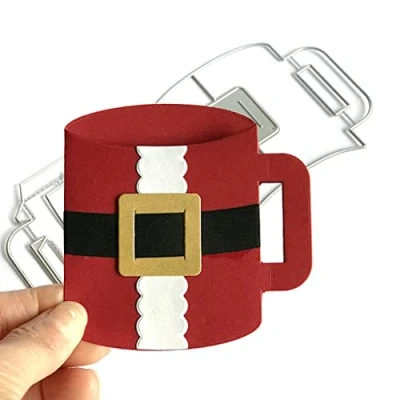 Image of Christmas Mug Metal Cutting Dies Stencil Scrapbooking Album Paper Card Template Mold Embossing Craft