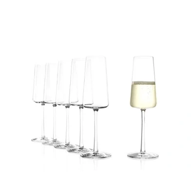 Image of Stölzle Lausitz Champagne Glasses 238 ml Set of 6,Red