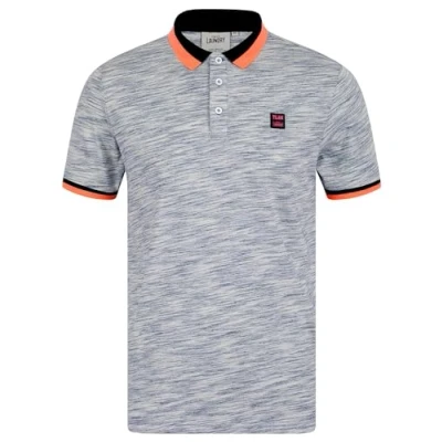 Image of Tokyo Laundry Men&#039;s &#039;Hanbury&#039; Cotton Rich Jersey Space Dye Polo Shirt Light Blue