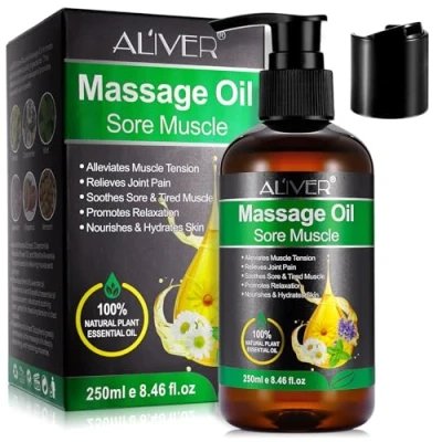 Image of Massage Oils for Therapy 250ML Oil Muscle Pain Relief, Warming, Relaxing Sports Improved Recovery and Deep Tissue