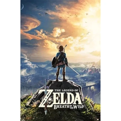 Image of Pyramid America The Legend of Zelda Breath Wild Hyrule Video Game Gaming Cool Wall Decor Art Print Poster 60x90