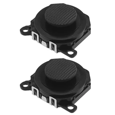 Image of ECSiNG 2Pcs 3D Button Analog Joystick Stick Replacement Compatible with PSP 1000 Analogue Control Plastic Black