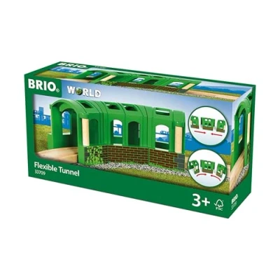 Image of BRIO World Flexible Tunnel Wooden Railway Train Set Accessories for Kids Age 3 Years Up