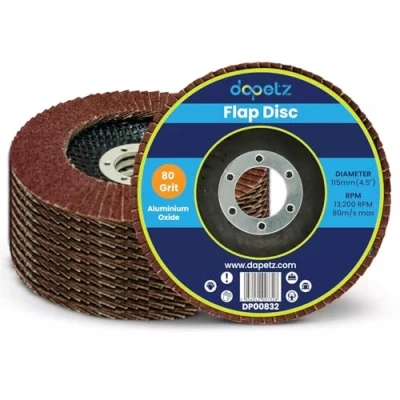 Image of Dapetz ® Flap Discs 80 Grit 115mm 4.5&quot; Aluminum Oxide Grinding Sanding for Angle Grinder to Metal Wood and Stainless Steel 10X