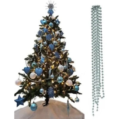 Image of 3m Bead Garland Luxury Christmas Tree &amp; Room Decoration 8mm Chain (Aqua)