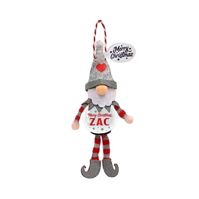 Image of Personalised Snowglobe tree decoration (Zac)
