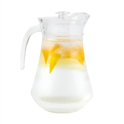 Image of GOLDBEARUK Large Glass Jug with Lid 1.3L Pitcher