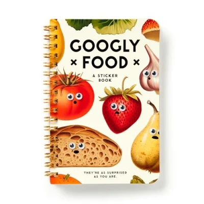 Image of Galison 9780735383296 Googly Food Sticker Book, Multicoloured