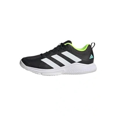 Image of adidas Women&#039;s Court Team Bounce 2.0 Sneakers, core Black/FTWR White/Flash Aqua, 6.5 UK