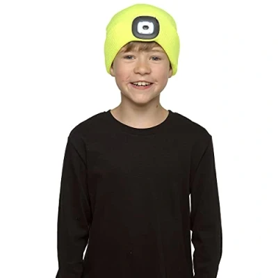 Image of Undercover Kids LED Light Beanie Hat GL941 Yellow 6 9 Years