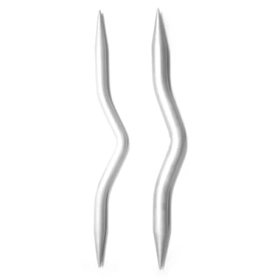 Image of KnitPro KP45503 Aluminium Cable Needles, Set of 2, , Grey