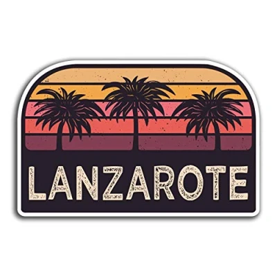 Image of 2 x 10cm Lanzarote Sunset Vinyl Stickers Travel Sticker Laptop Luggage #23720 (10cm Wide)