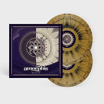 Image of Amorphis Halo Gold + Black Dust Splatter Sealed 2022 German 2 LP vinyl set AF0027