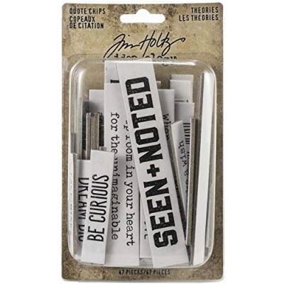 Image of Tim Holtz Advantus Quote Chips IDEA OLO Theories, One Size