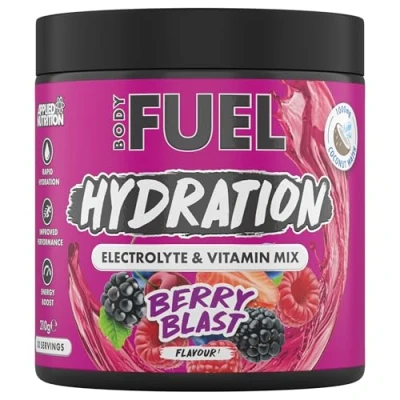 Image of BodyFuel Hydration Electrolyte &amp; Vitamin Powder Natural Energy Reduces Tiredness Optimise (210g 30 Servings)(Berry Blast)