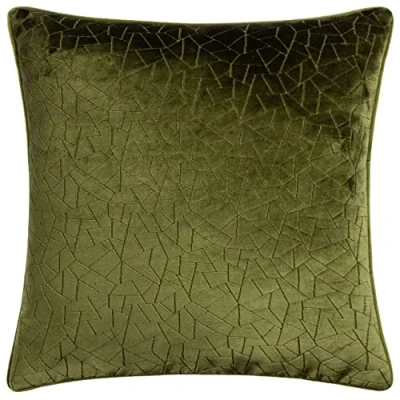 Image of Hoem Malans Feather Filled Cushion,Olive,45 x 45cm