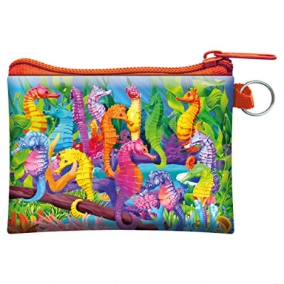 Image of 3D LiveLife Coin Purse Hilarius Hippocampus from Deluxebase. Lenticular Seahorse Purse. Cash, and Card Holder with Secure Zip Featuring Artwork Licensed Renowned Michael Searle