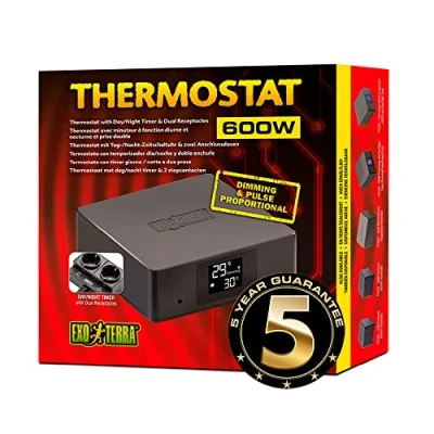 Image of Exo Terra Thermostat 600w with Dual Sockets One Colour