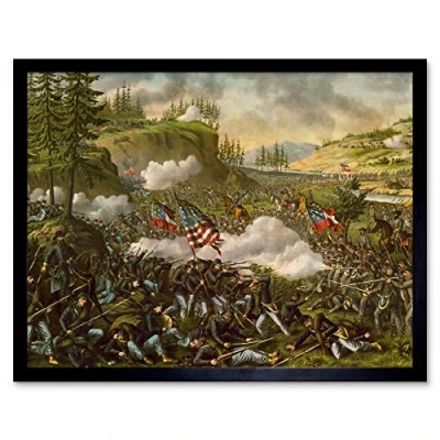 Image of Wee Blue Coo War American Civil Battle Chickamauga USA Art Print Framed Poster Wall Decor 12X16 Inch