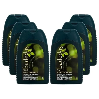 Image of Badedas 3 in 1 Revitalizing Shower Gel Shampoo and Conditioner having a rich formulation with extract of horse chestnut the distinctive Fragrance, 200 ml Pack 6