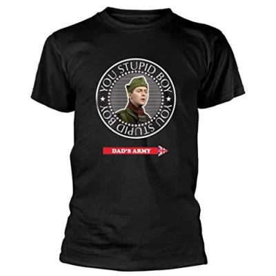Image of Dad&#039;s Army &#039;Stupid Boy&#039; (Black) T Shirt (xx Large)