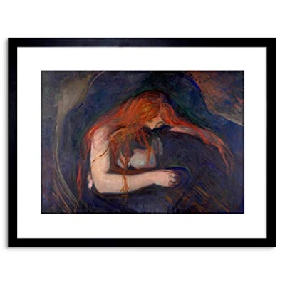Image of Wee Blue Coo Painting Edvard Munch Vampire 1895 Framed Art Print