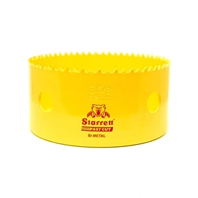 Image of Starrett HSS Bi Metal Hole Saw FCH0358 Fast Cut Extra Cobalt For Stainless Mild Sheet Wood Plastic Various Materials 92mm