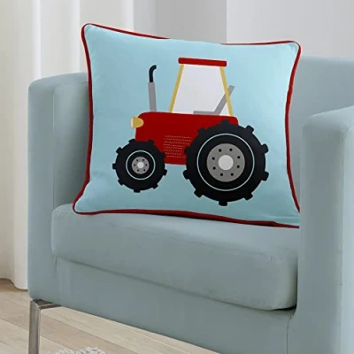 Image of Bedlam Farmyard Friends Velvet Cushion Cover 43 x 43cm in Blue