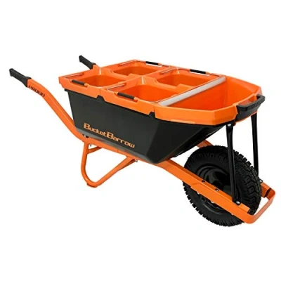 Image of BucketBarrow PRO88 Wheelbarrow Kit With Bucket System 88 Litre Heavy Duty Contractors Barrow Tough Tyre 180KG