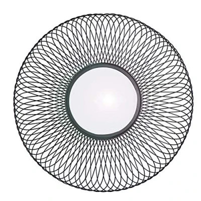 Image of Juliet Accent Round Wall Mirror (Black, 74.5 dia x 10 cm)