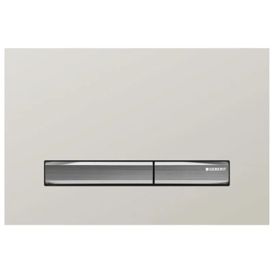 Image of Geberit Sigma50 Dual Flush Plate Chrome / Sand Grey (115.788.JL.2)