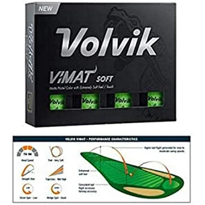 Image of Volvik Unisex&#039;s Vimat Golf Ball, Green, one size