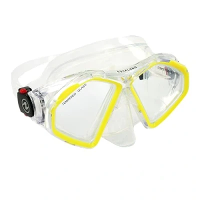 Image of Aqualung Hawkeye Adult diving, snorkelling and trekking mask for men women with 180 vision, UV protection, anti fog leak lenses