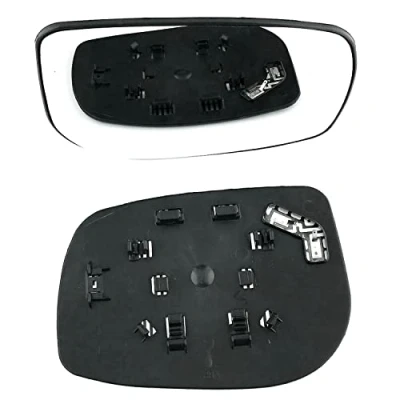 Image of Clip on Heated Base Wing Mirror Glass fits Toyota Yaris 2006 to 2011 Right Driver Side