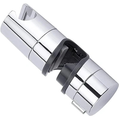 Image of MantraRaj Chrome Shower Head Riser Rail Clamp Bracket 18 25MM Adjustable ABS Replacement Hand Slider Holder Plated Additional Rubber Pad