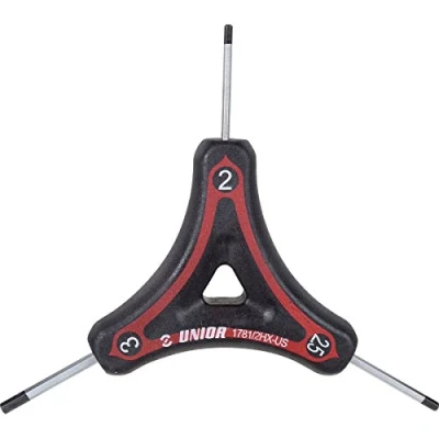 Image of Unior Three Legged Hex Wrench Black/Red, 2x2,5x3