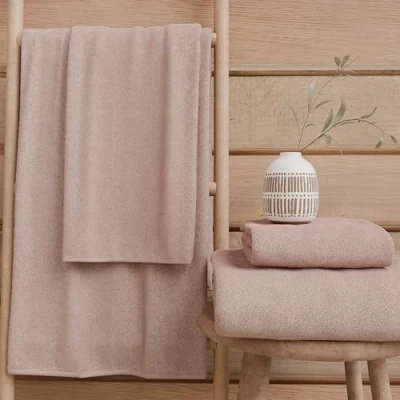 Image of PETTI Artigiani Italiani 100% Cotton Terry Bath Towels, 1+1 Towel Set, 2 Pieces 1 Face and Hand Towel, Powder Towels