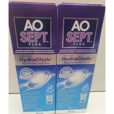 Image of Aosept Plus with HydraGlyde Deep Cleansing Contact Lens Solution 2x360ml