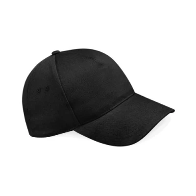 Image of Beechfield Black B15 Baseball Cap Sun Hat, Sports Cap, Men&#039;s Women&#039;s Hat 100% Cotton Drill Unisex One Size