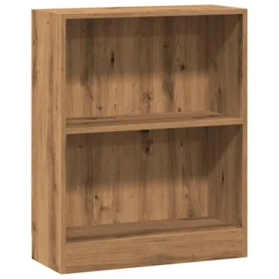 Image of vidaXL Bookcase Bookshelf Rack Storage Cabinet, Artisian Oak Engineered Wood, 60x24x76 cm For Living Room, Bedroom, Hallway