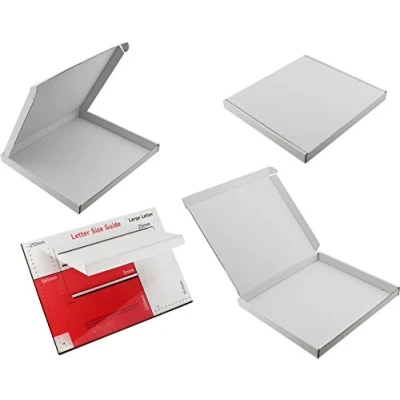 Image of MEG4TEC White 23CM x 21CM Large Letter Box Strong Cardboard Shipping MAILING Postal PIP (5)