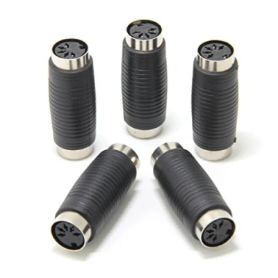 Image of Ancable 5 Pack Pin DIN to MIDI Coupler, (FEMALE) Coupler Joiner Adapter