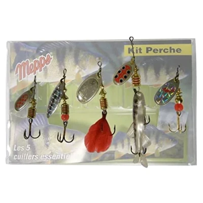 Image of Mepps Spinner Kits**Trout**Pike**Perch Lure Packs Selections Comet Aglia Lusox Black Fury XD Minnow (Perch Pack)