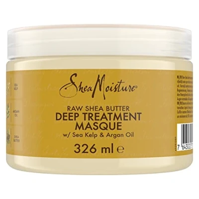 Image of Shea Moisture Raw Butter Deep hair Treatment mask silicone and sulphate free for dry, damaged or transitioning 326 ml