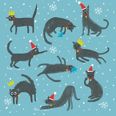 Image of 8 Charity Christmas Cards with Envelopes Kitties
