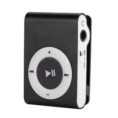 Image of PUSOKEI Clip MP3 Player with Wired Earbuds, Music Set, Portable Mini‑MP3 Back‑Clip for Sports, Easy to Carry(black)