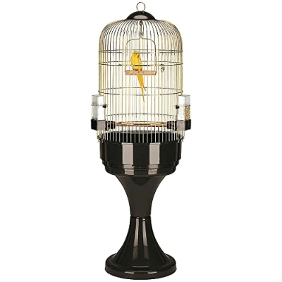 Image of Ferplast Bird Cage MAX 6 for Birds, Parrots, Cockatoos, Metal, Accessories Included Feeder Perches Wheels, 53 x h 165 cm.
