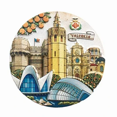 Image of Valencia Spain Fridge Magnet Travel Souvenir Gift,Home &amp; kitchen Decoration Magnetic Sticker Refrigerator Collection