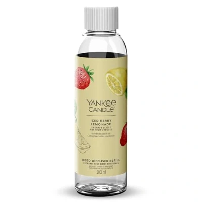 Image of Yankee Candle Signature Reed Diffuser Refill Iced Berry Lemonade 200ml Up to 20 weeks of Fragrance Perfect Gifts for Women