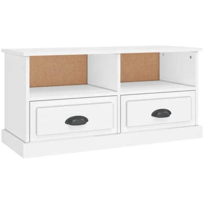 Image of vidaXL TV Cabinet White 93x35.5x45 cm Engineered Wood